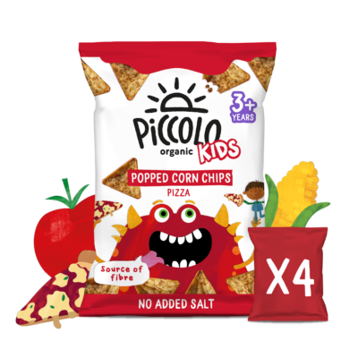 Piccolo Organic Kids Pizza Popped Corn Chips 4x20g (3yrs+)