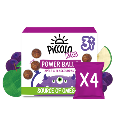 Piccolo Kids Power Balls Apple and Blackcurrant 4 x 20g (3yrs+)